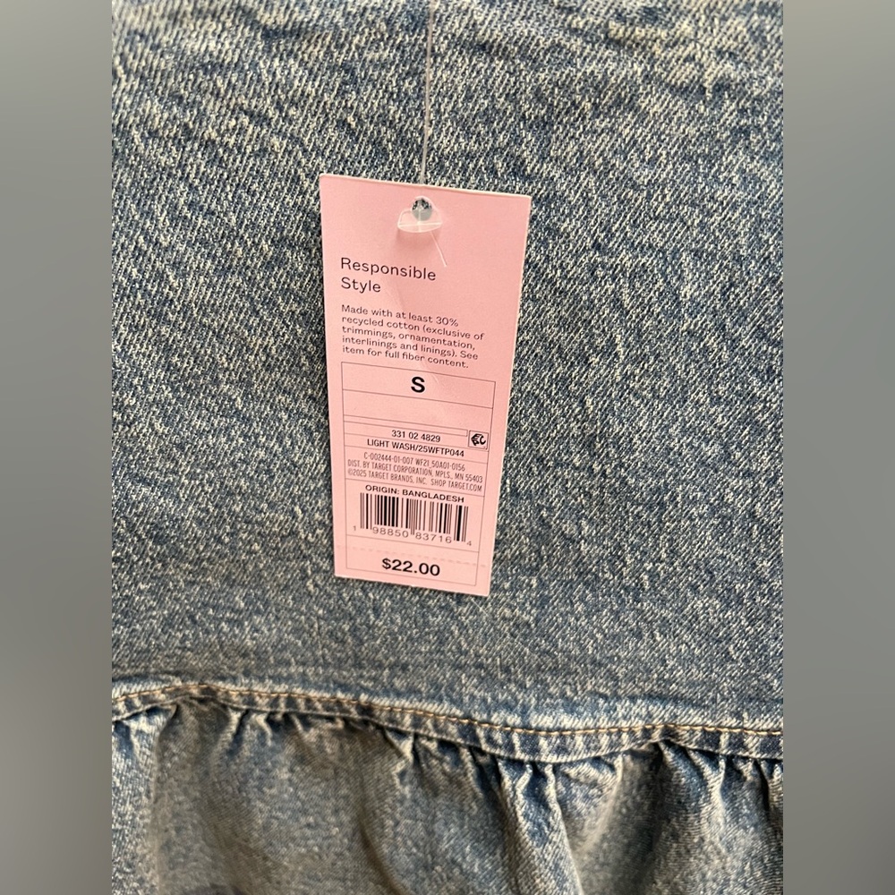 Wild Fable Denim Peplum Tank Top - Picture 3 of 6